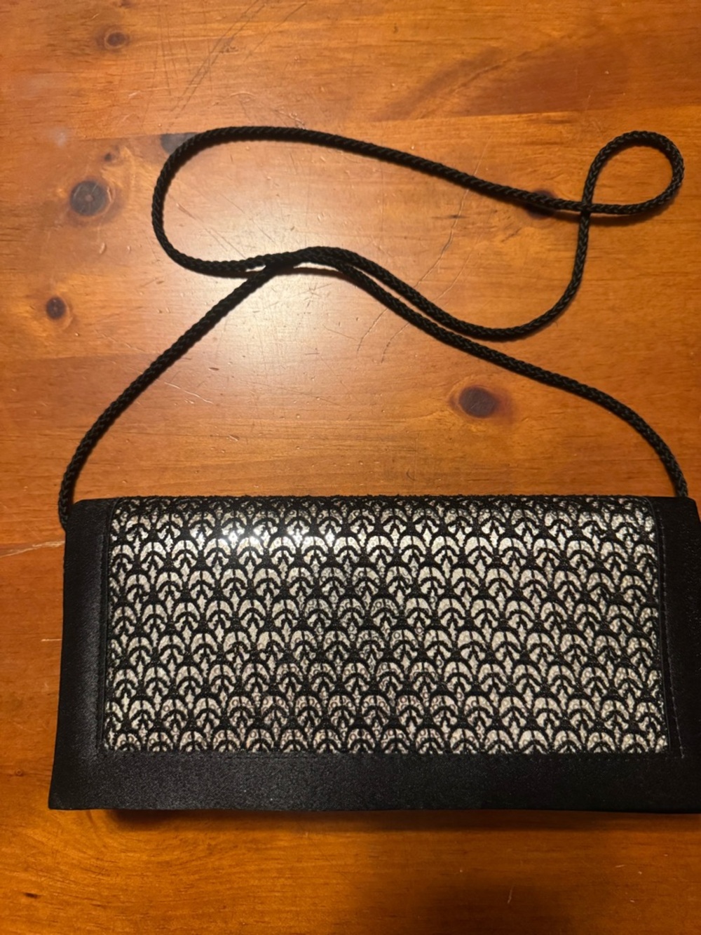 Unbranded Black Satin Evening/Crossbody Bag GUC 😊😊